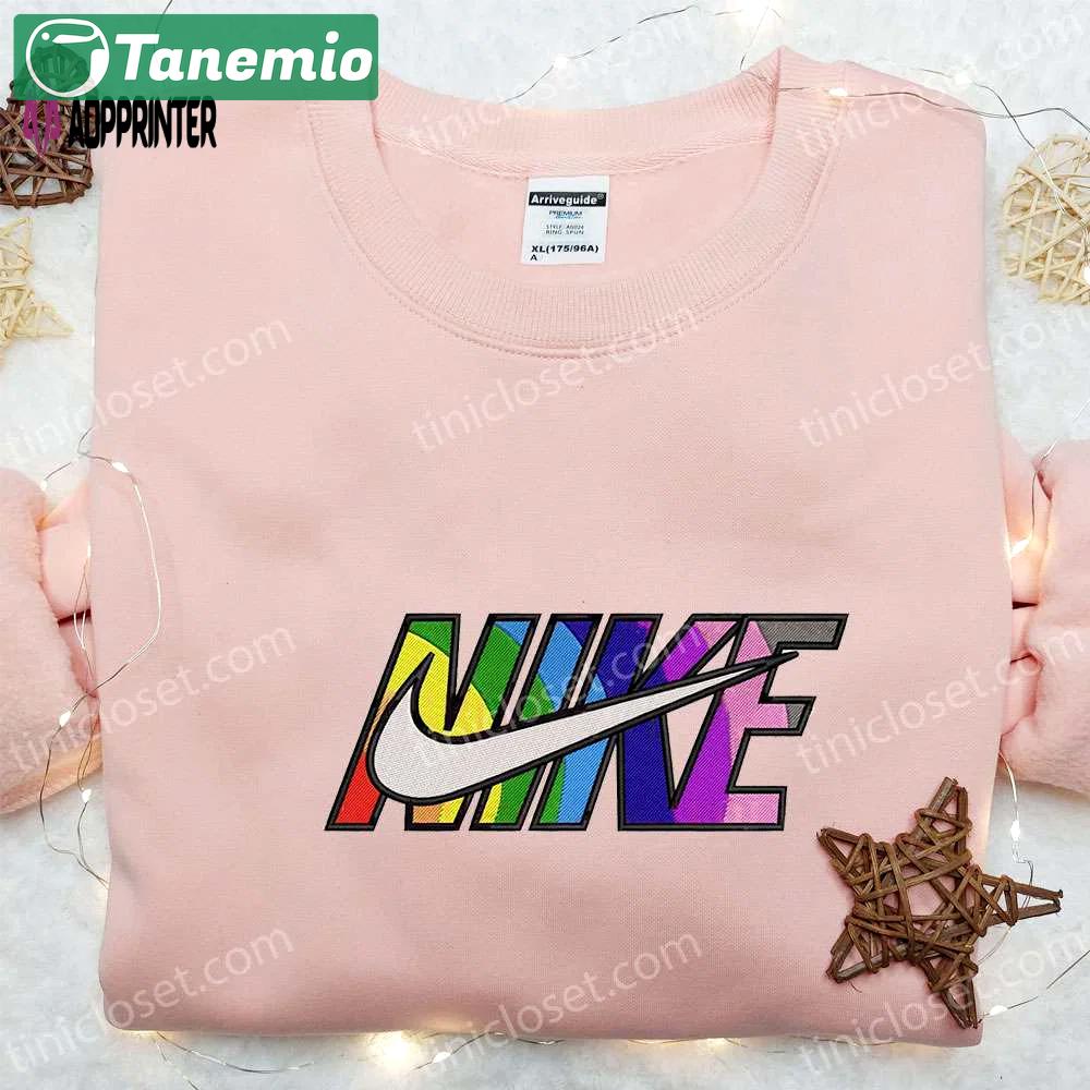 Colorful nike embroidered hoodie & shirt: best family gift ideas Embroidered Shirt