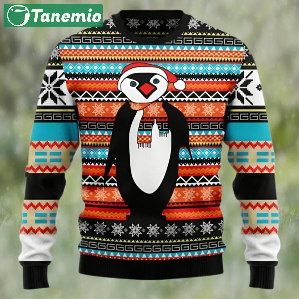 Colorful pattern penguin lover ugly christmas sweater Christmas Ugly Sweater