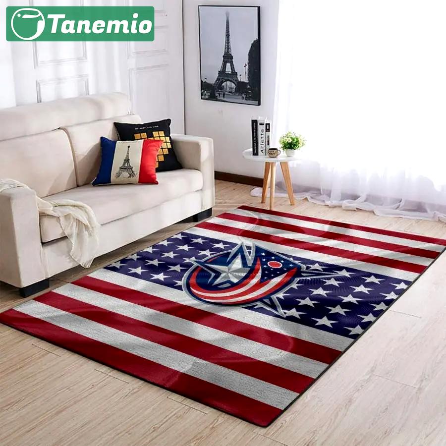 Columbus blue jackets area rug living room rug home decor nhl ofd 1912284 Rectangle Rug