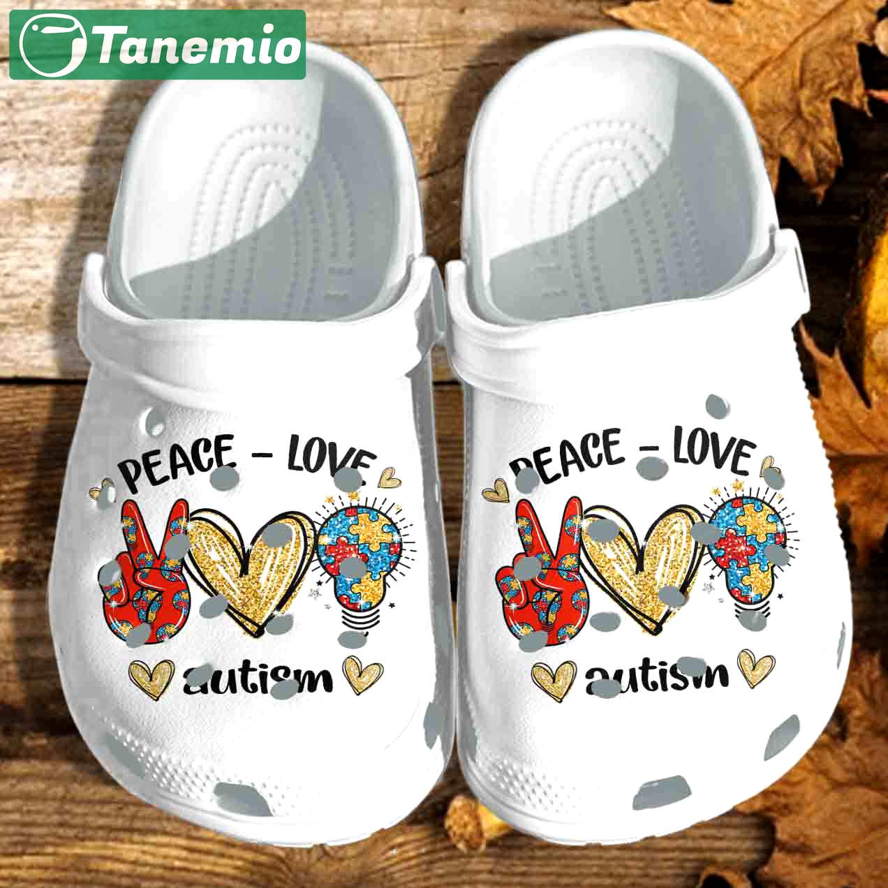 Crocs outfit - autism awareness crocs peace love autism crocband clog shoes for men women - 81 Crocs Outfit