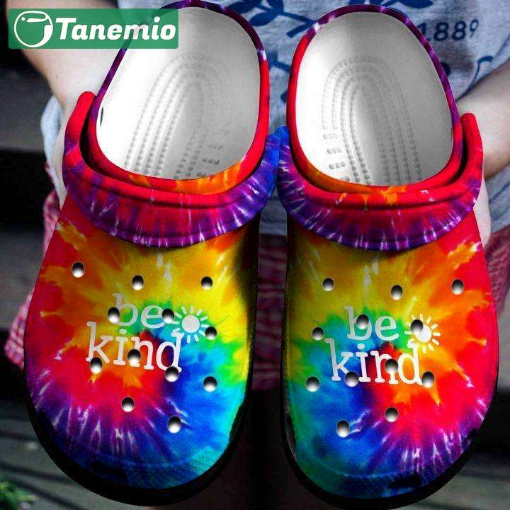 Crocs outfit - be kind tie dye cool crocs crocband clog shoes - 217 Crocs Outfit