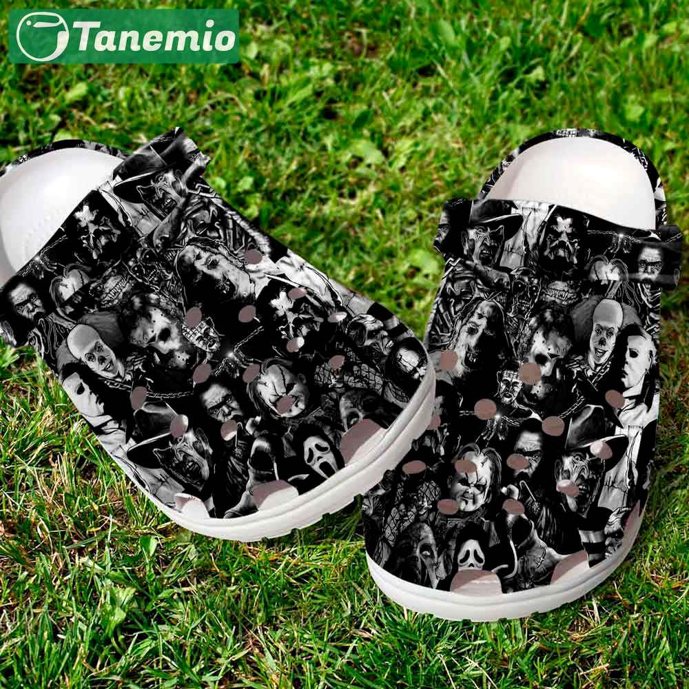 Crocs outfit - black white horror movie characters halloween crocs crocband clogs shoes - 250 Crocs Outfit