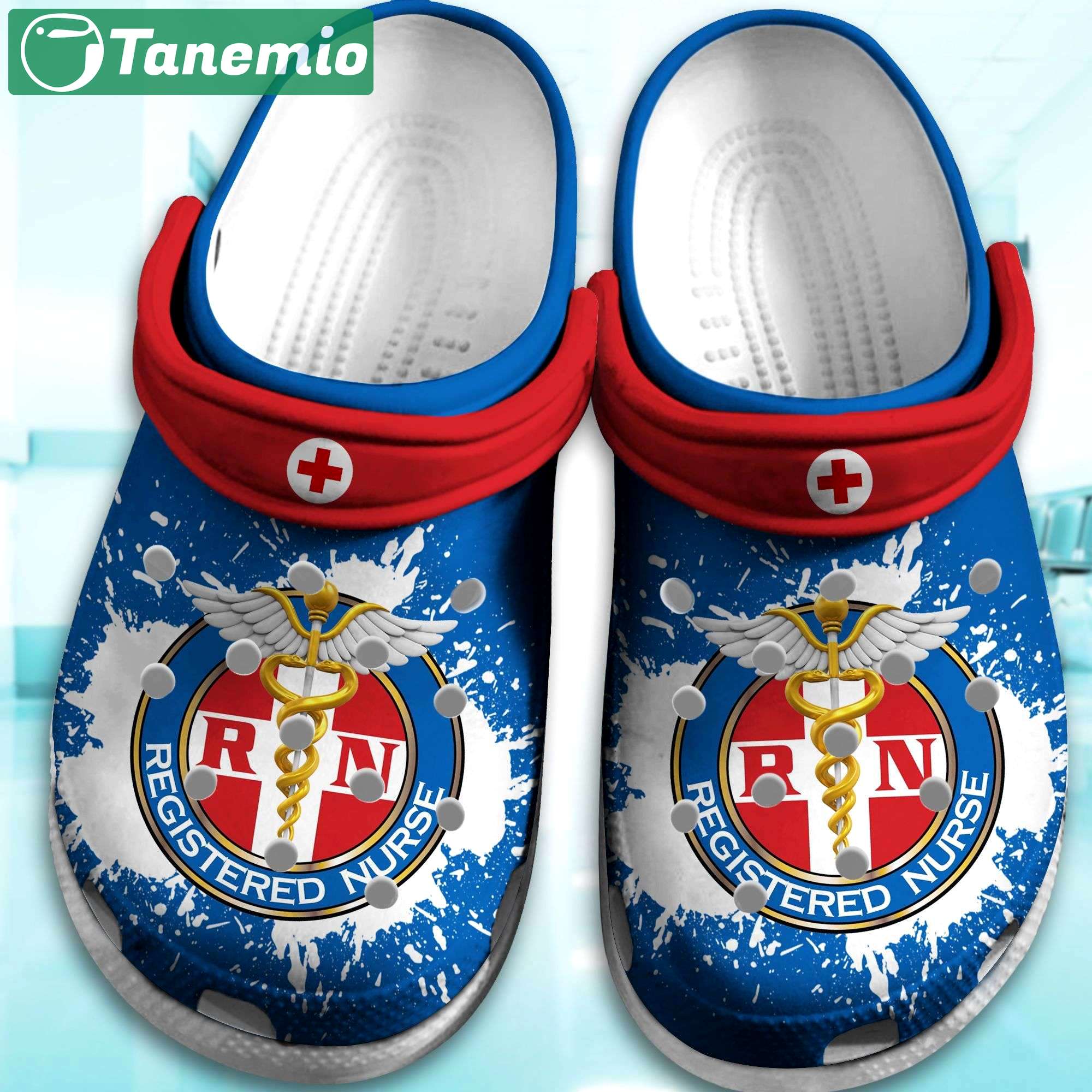 Crocs outfit - blue and red rn nurse crocs crocband clog shoes for men women - 255 Crocs Outfit