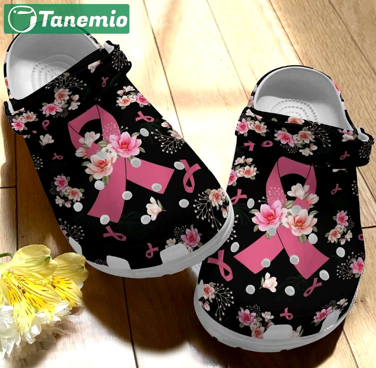 Crocs outfit - breast cancer awareness pink ribbon flower crocs crocband clog shoes - 297 Crocs Outfit