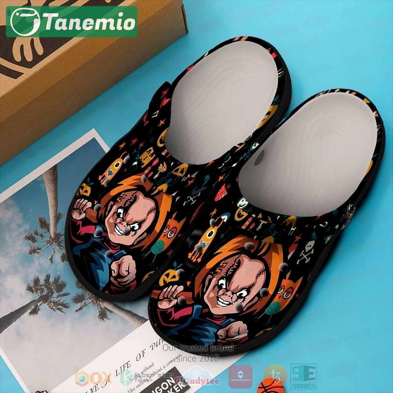 Crocs outfit - chucky black pattern halloween crocs crocband clogs shoes - 385 Crocs Outfit
