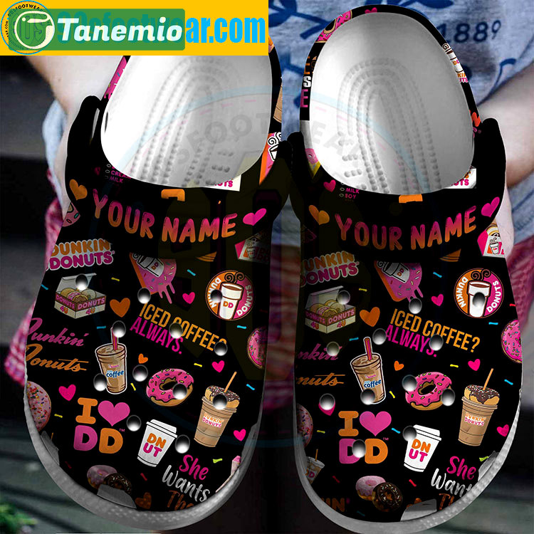 Crocs outfit - dunkin donuts personalized crocs i love dd custom classic clog - 658 Crocs Outfit
