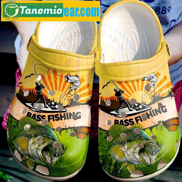 Crocs outfit - fishing crocs – vintage bass fishing custom classic clog - 714 Crocs Outfit