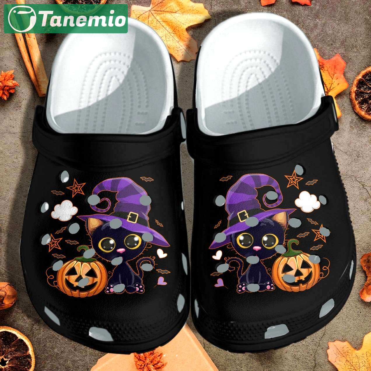 Crocs outfit - halloween black cat and pumpkin crocs crocband clogs shoes - 821 Crocs Outfit