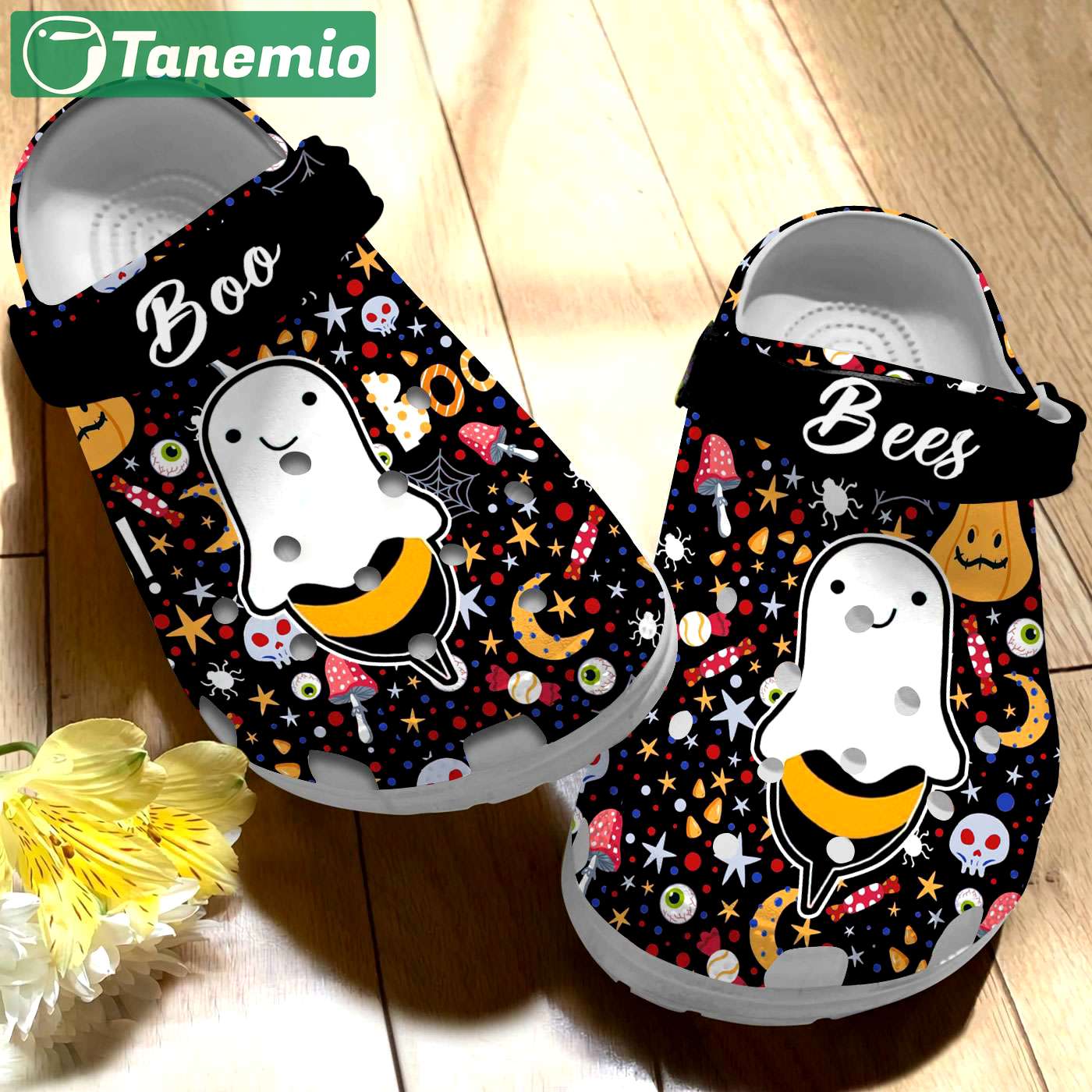Crocs outfit - halloween boo bees pattern crocs crocband clogs - 833 Crocs Outfit