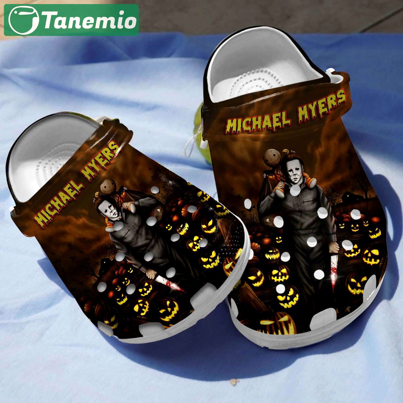 Crocs outfit - halloween michael myers pumpkin crocs crocband clogs - 1065 Crocs Outfit
