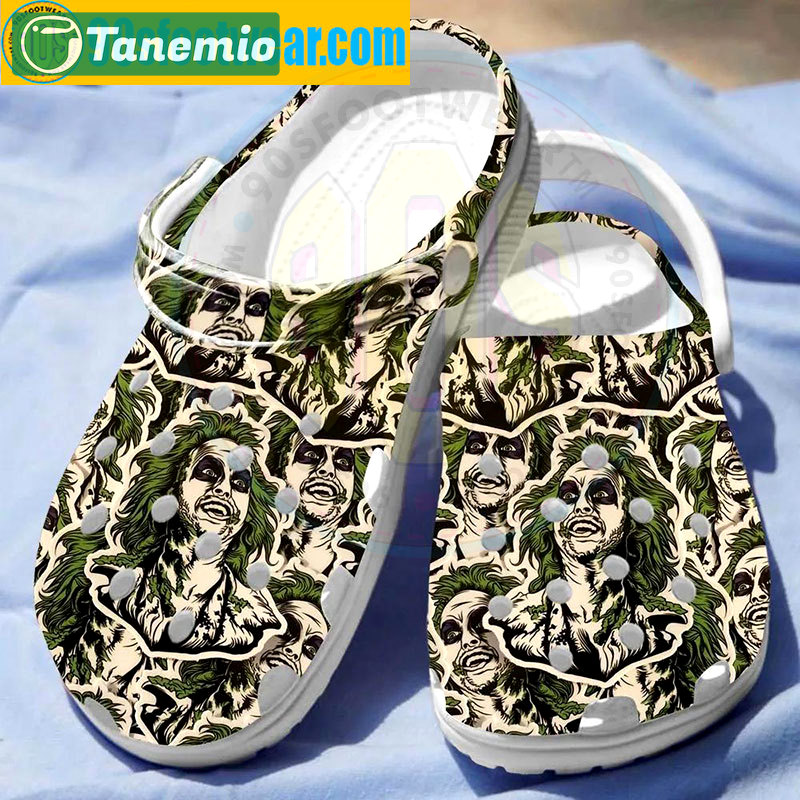 Crocs outfit - halloween movie crocs beetlejuice horror faces pattern classic clogs - 1073 Crocs Outfit