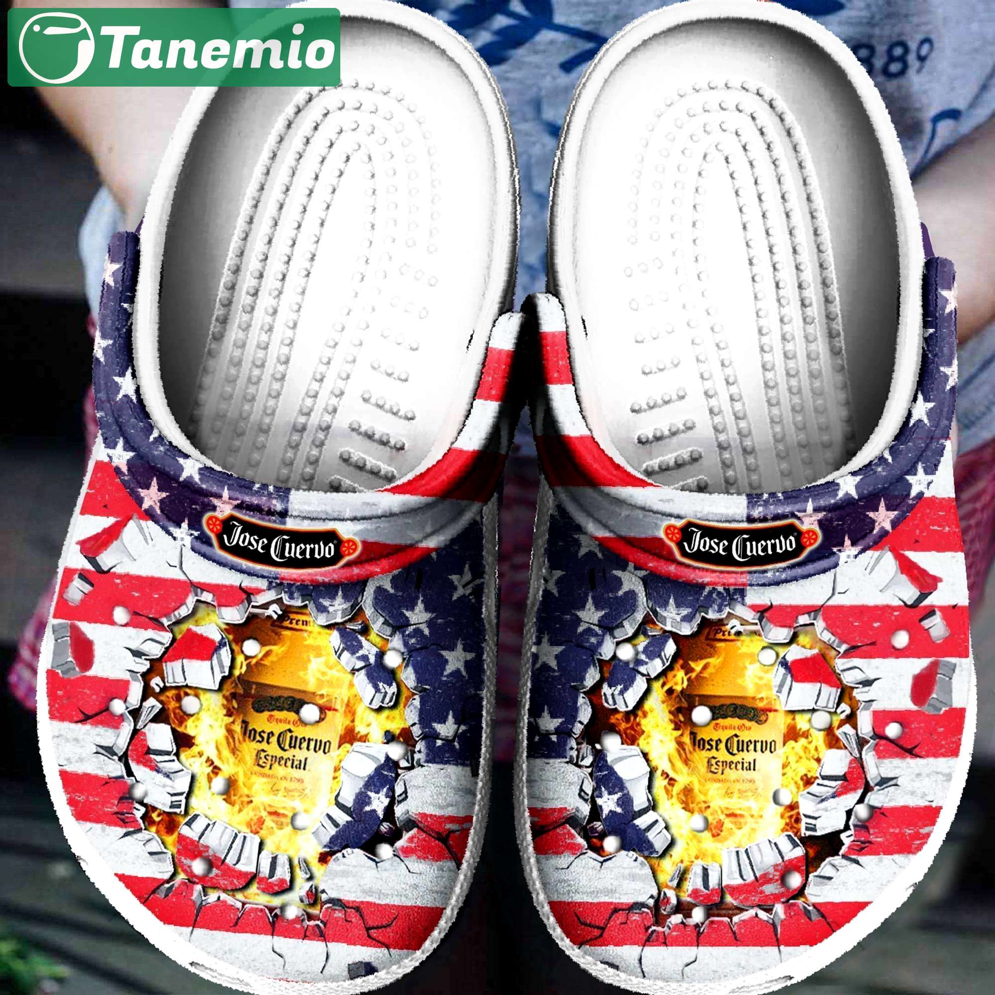 Crocs outfit - jose cuervo american flag 4th of july crocs crocband clogs - 1334 Crocs Outfit