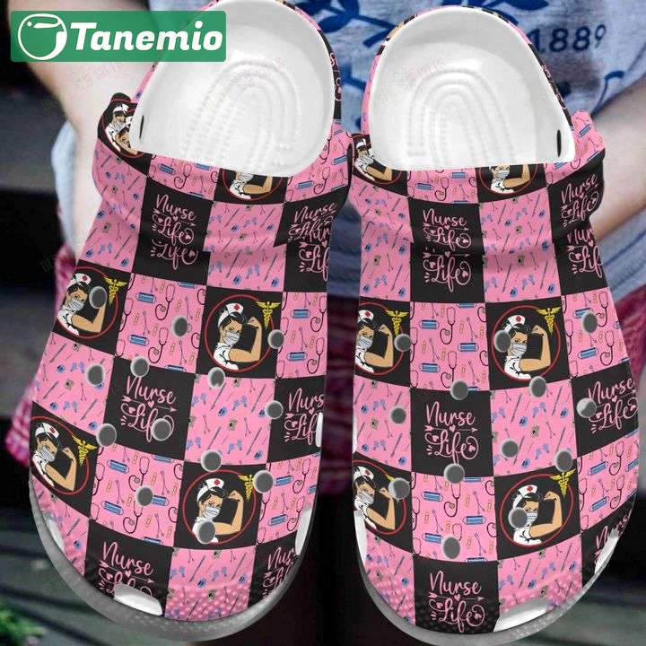 Crocs outfit - nurse life pink crocs crocband clog shoes for men women - 1548 Crocs Outfit