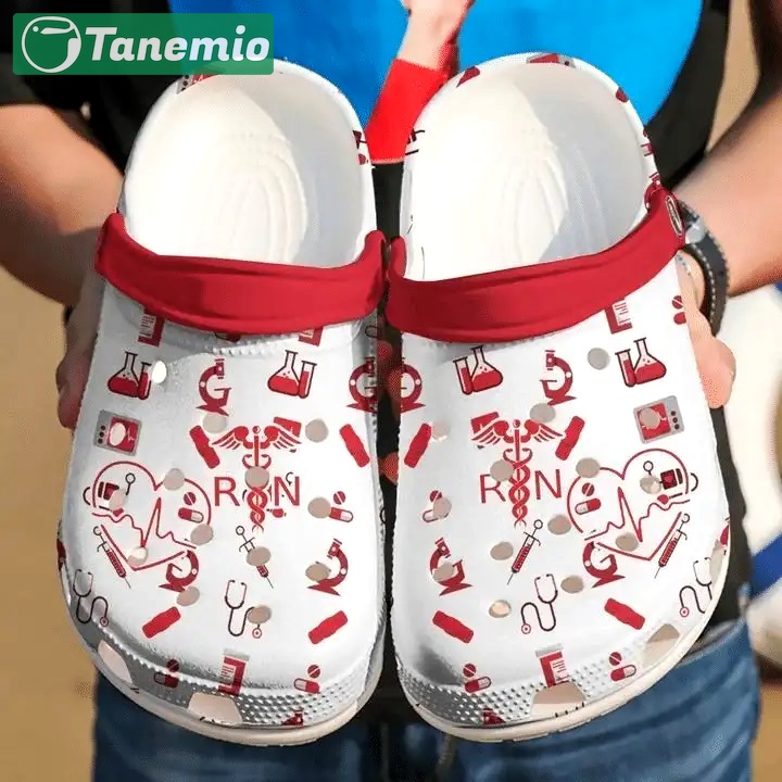 Crocs outfit - nurse red symbols pattern crocs crocband clog shoes for men women - 1563 Crocs Outfit