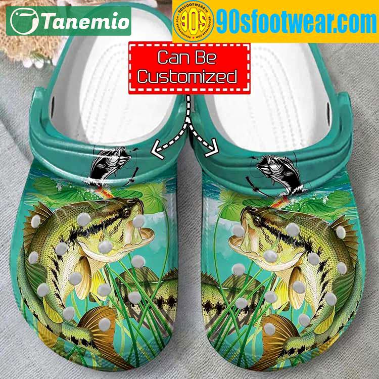 Crocs outfit - personalized fishing crocs – largemouth bass fishing custom classic clog - 1708 Crocs Outfit