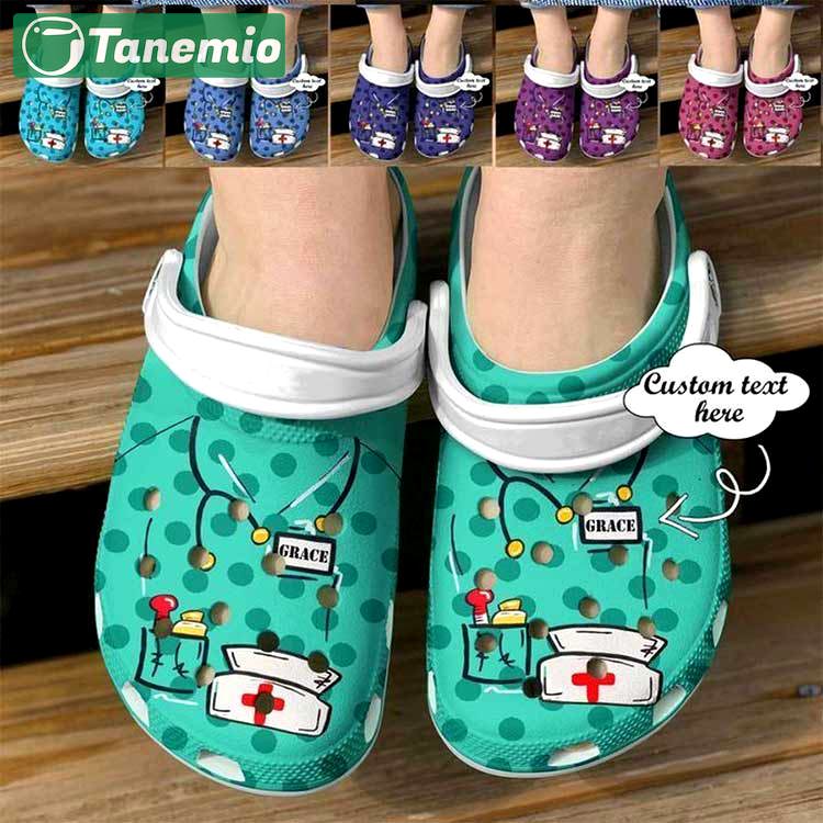 Crocs outfit - personalized green nurse outfit crocs clogs shoes - 1721 Crocs Outfit