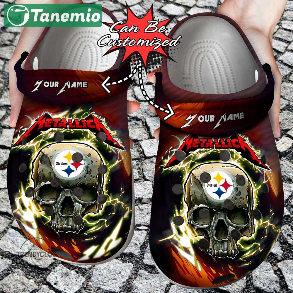 Crocs outfit - pittsburgh steelers crocs personalized skull lightning metallica clogs crocband shoes - 1879 Crocs Outfit