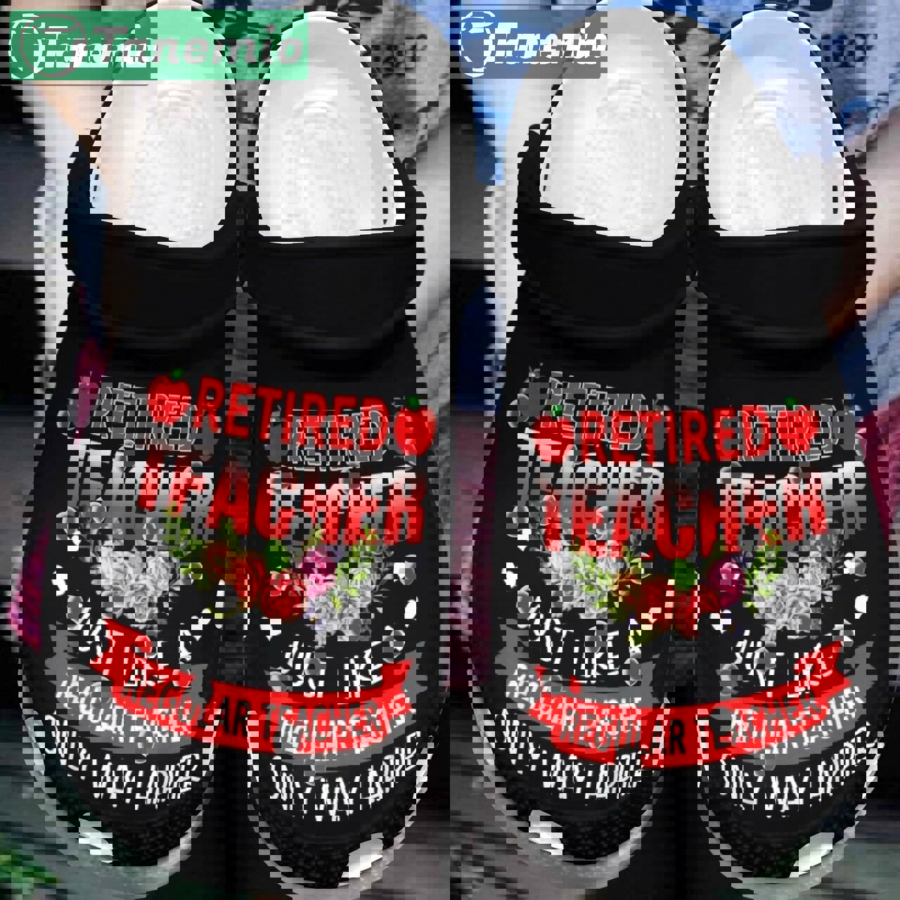 Crocs outfit - retired teacher just like a regular teacher only way happier crocs crocband clog shoes for men women - 1977 Crocs Outfit