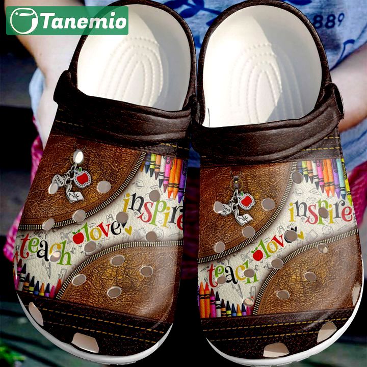 Crocs outfit - teacher teach love inspire crocs crocband clog shoes for men women - 2181 Crocs Outfit