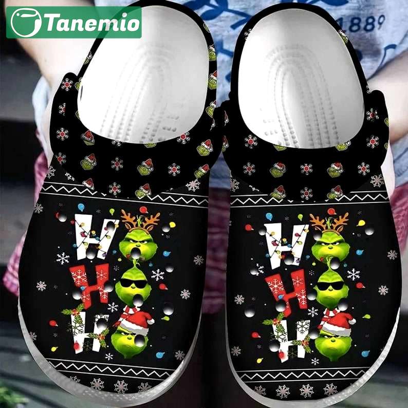 Crocs outfit - the grinch face hohoho funny christmas crocs clogs crocband shoes - 2203 Crocs Outfit