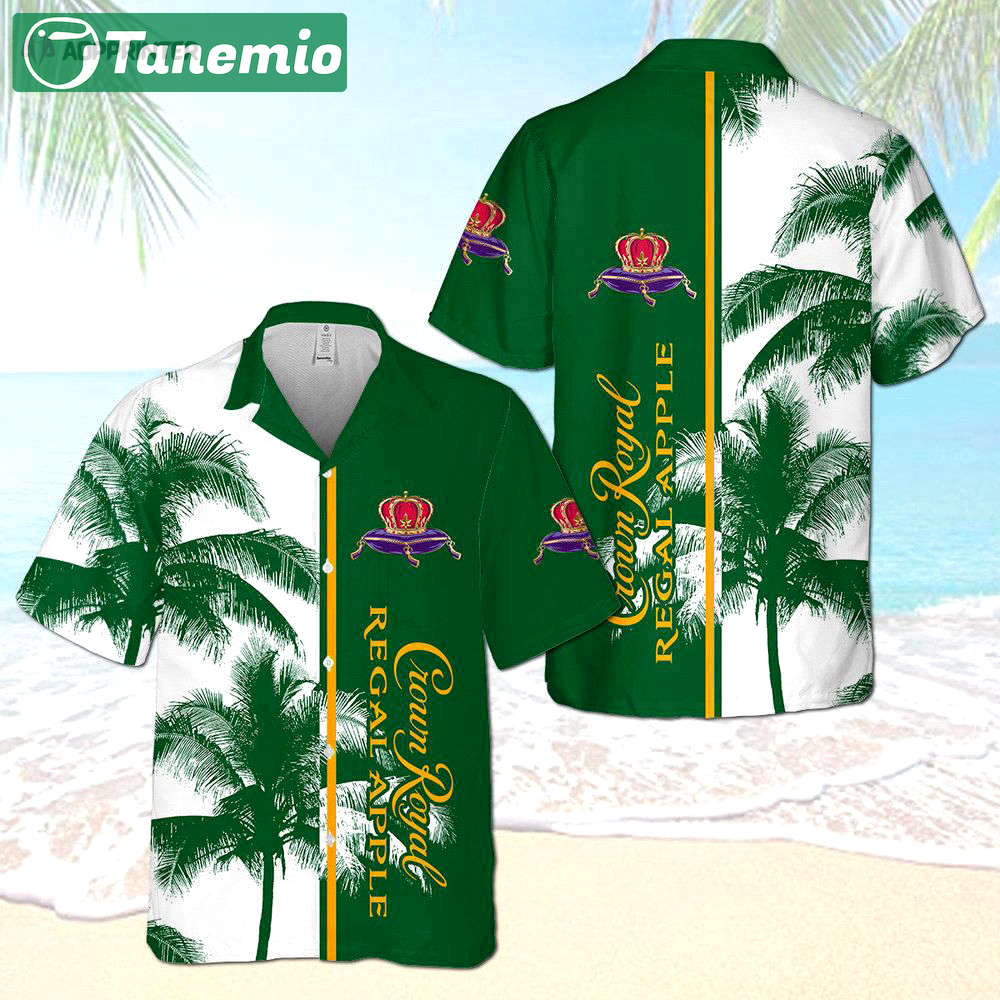 Crown royal regal apple palm tree hawaiian shirt gift for men women holiday gift Hawaii Shirt