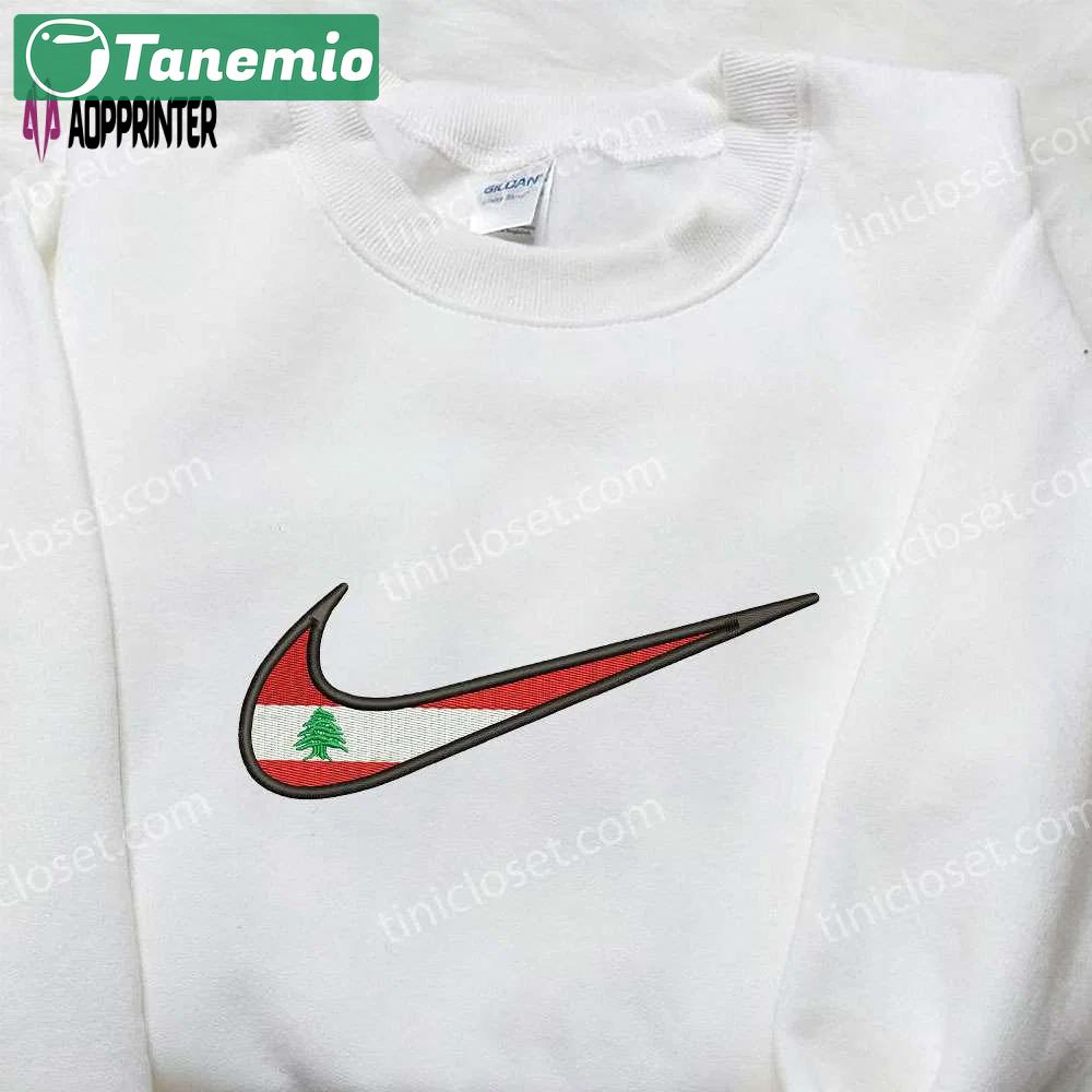 Custom nike embroidered shirt – perfect gift for husband flag design Embroidered Shirt