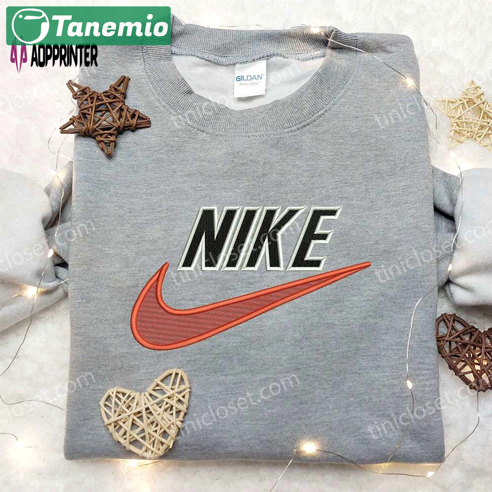 Custom nike vintage embroidered sweatshirt – unique nike inspired shirt for best birthday gifts Embroidered Shirt