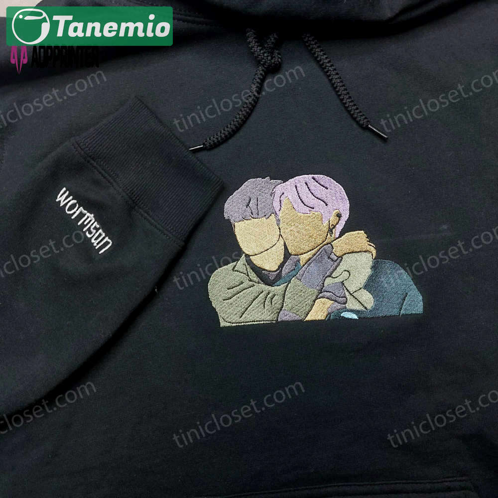 Custom portrait embroidered sweatshirt – personalized hoodie from photo unique gifts Embroidered Shirt