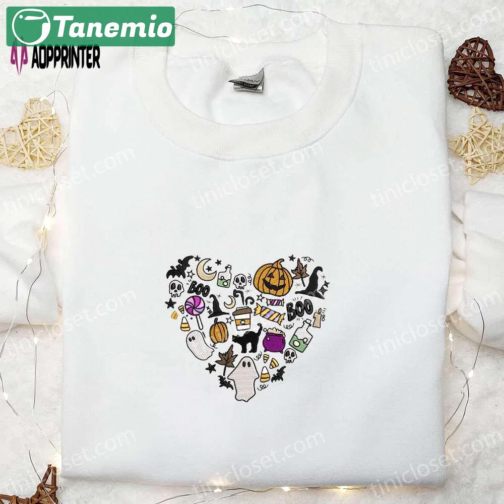 Cute & cool halloween embroidered shirt: best gift for halloween lovers Embroidered Shirt