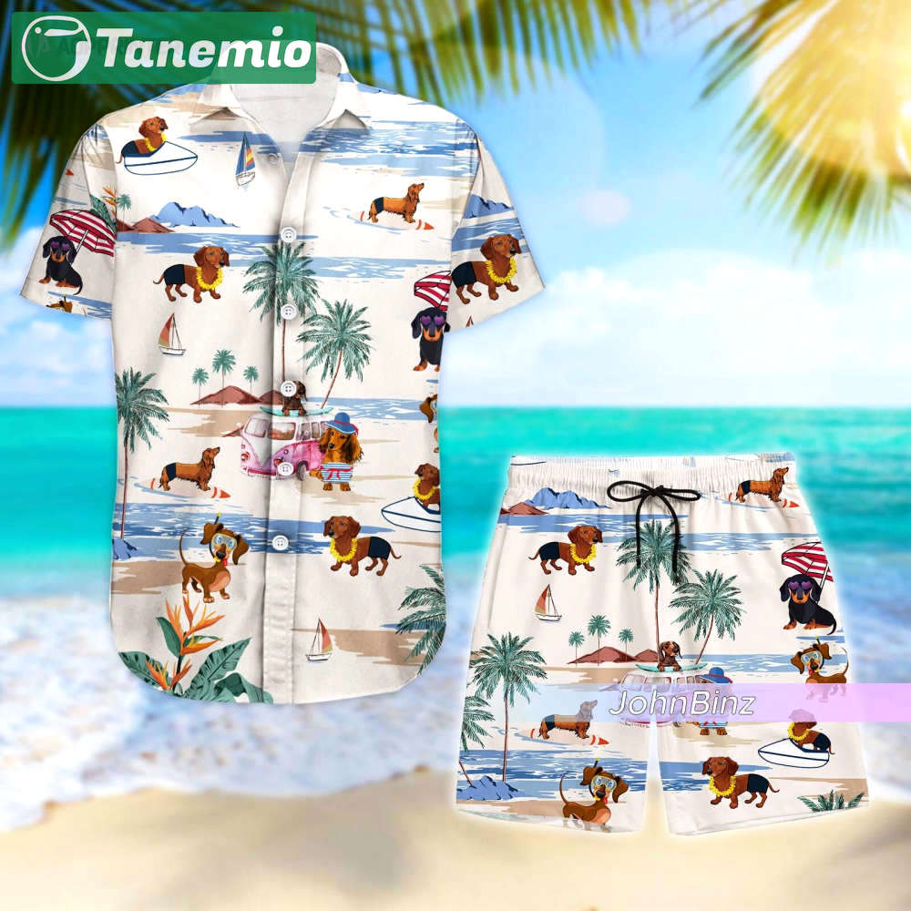 Dachshund hawaiian shirt & beach summer shorts – unisex s-5xl – perfect dachshund lover gifts Hawaii Shirt
