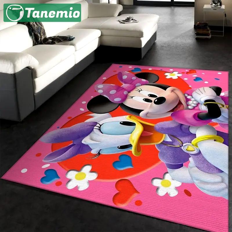 Daisy duck and minnie mouse area rug living room and bed room rug Rectangle Rug