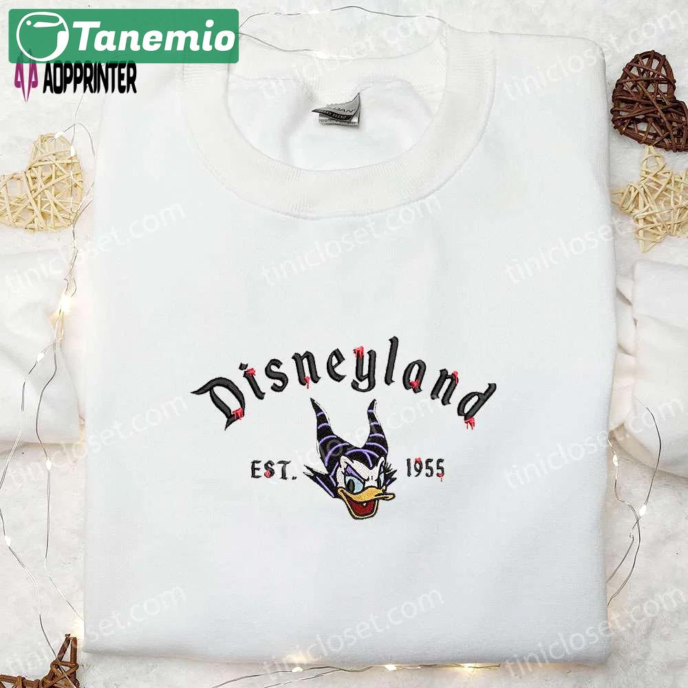 Daisy duck maleficent evil est 1955 sweatshirt – perfect for halloween! disney embroidered hoodie Embroidered Shirt