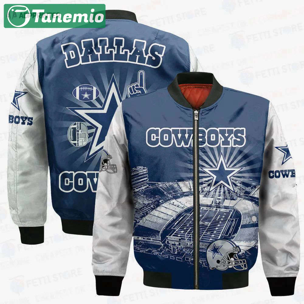Dallas cowboy national football league stadium pattern 3d bomber jacket Bomber Jacket
