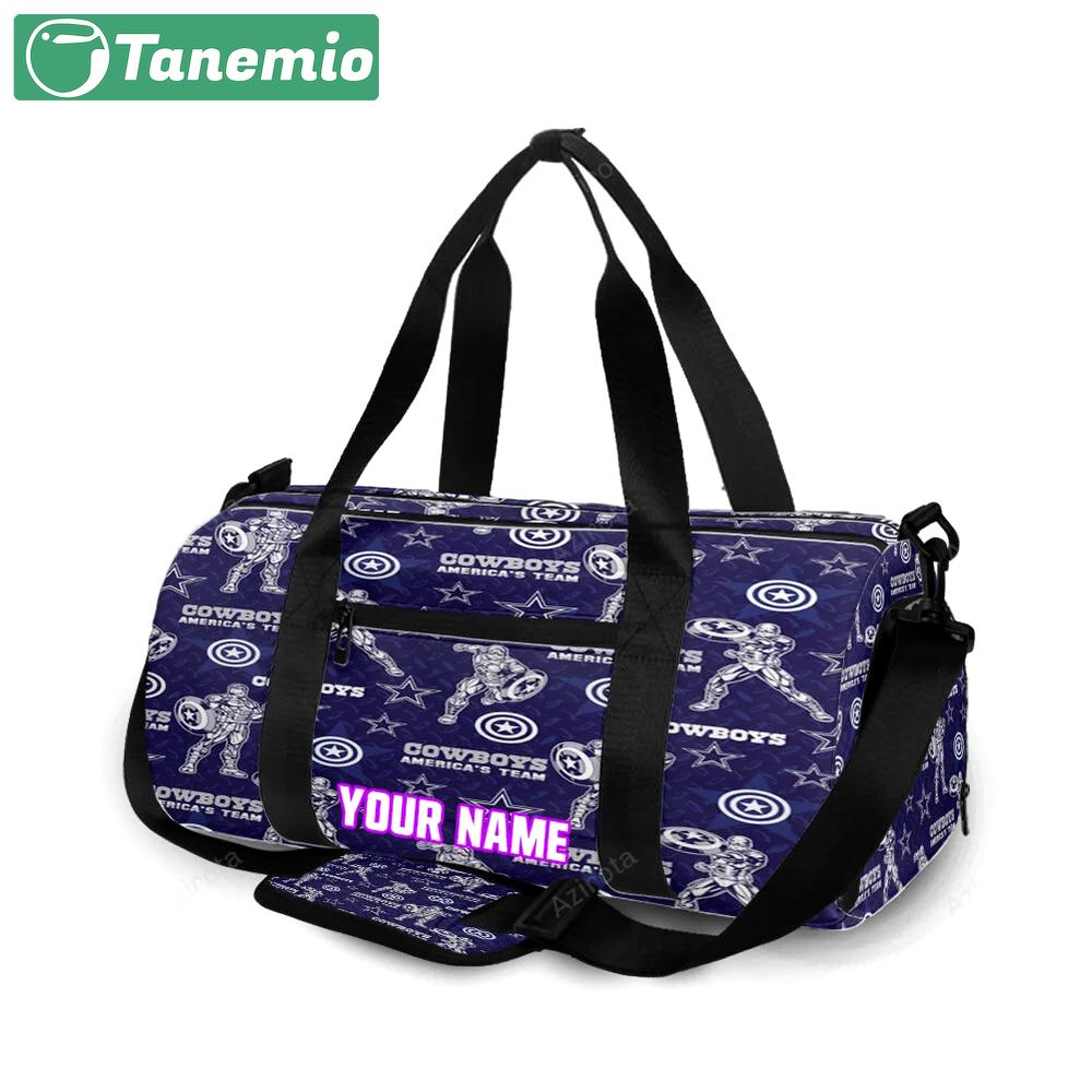 Dallas cowboys captain american personalized name travel bag gym bag 1572 Travel Bag