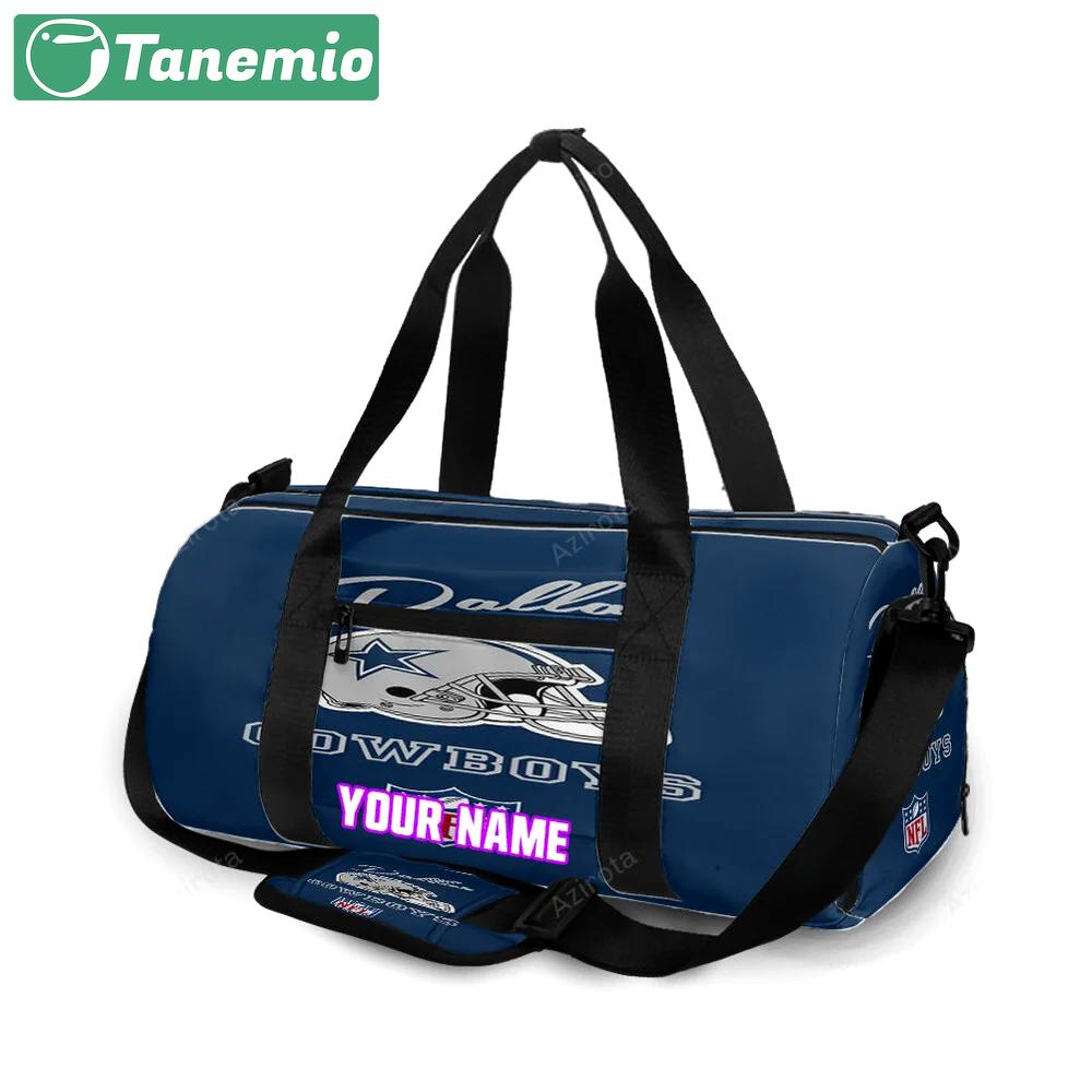 Dallas cowboys helmet nfl blue personalized name travel bag gym bag 809 Travel Bag