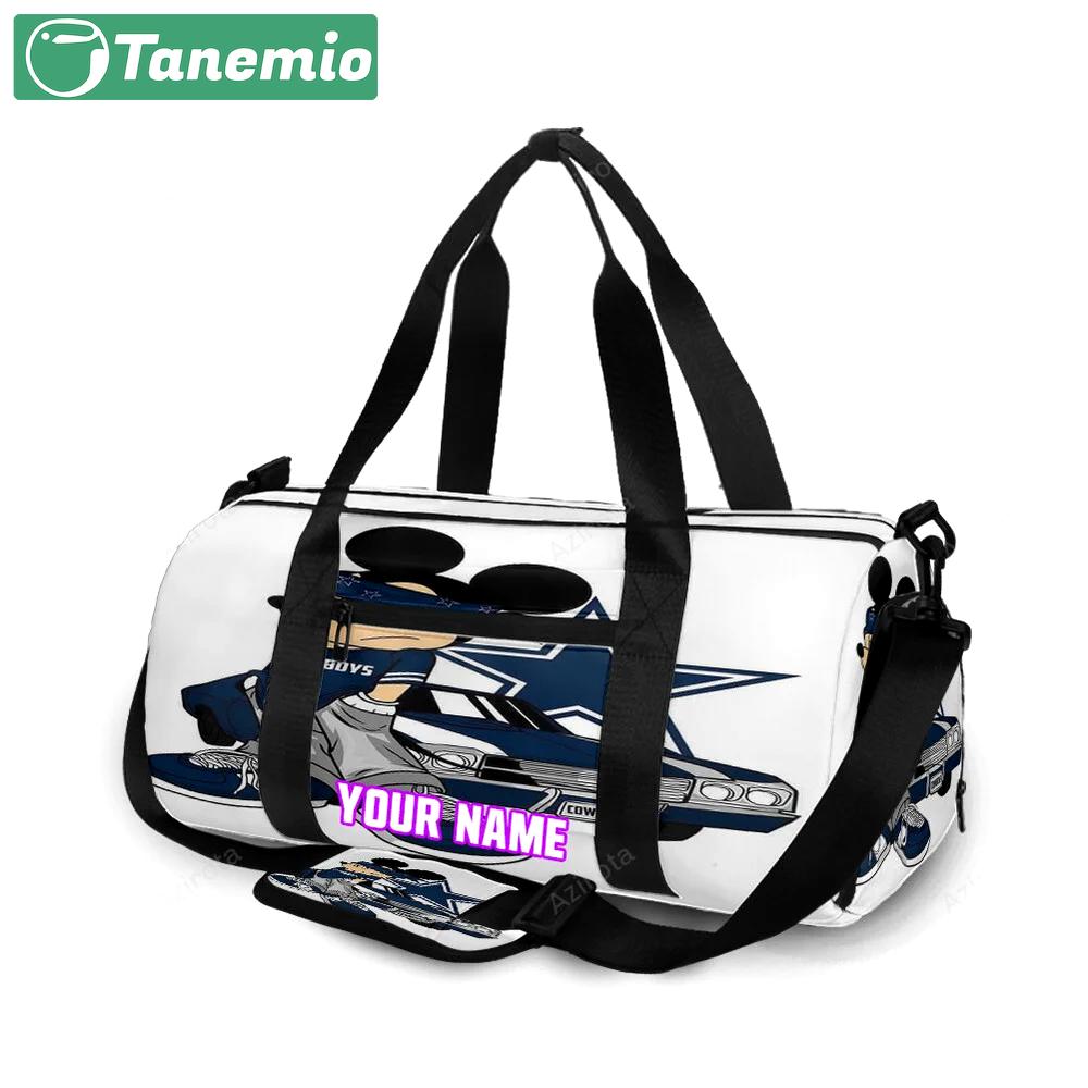 Dallas cowboys mickey car star personalized name travel bag gym bag 1750 Travel Bag