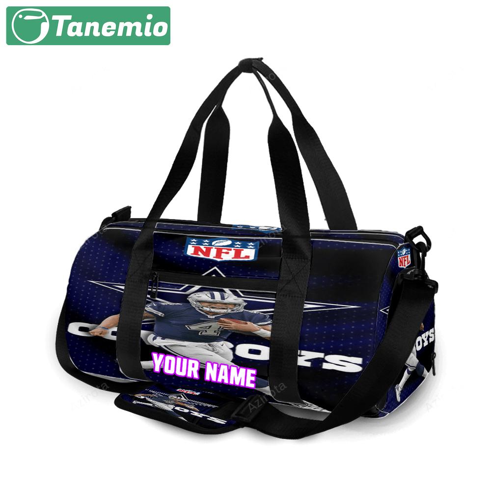 Dallas cowboys number 4 player personalized name travel bag gym bag 200 Travel Bag