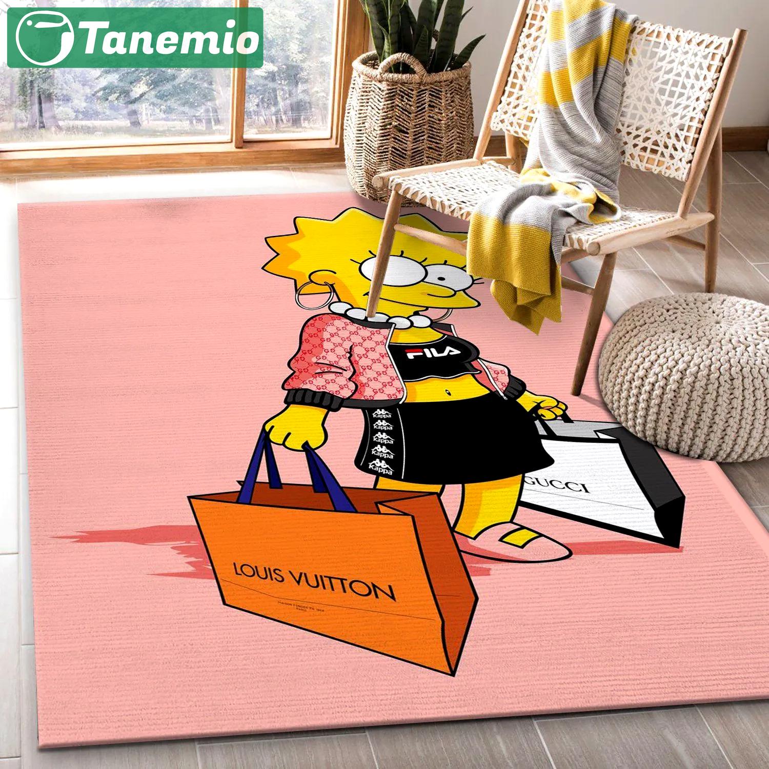 Dapper lisa louis vuitton vs gucci logo type 832. Upgrade Your Living Room with Luxury Home Decor: Area Carpets, Floor Decor, Door Mats, and Hot Gift Items with style a High-End Fashion Brand Rectangle Rug