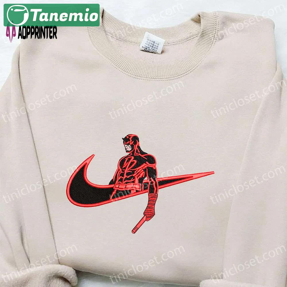 Daredevil x nike embroidered shirt: marvel universe inspired apparel Embroidered Shirt