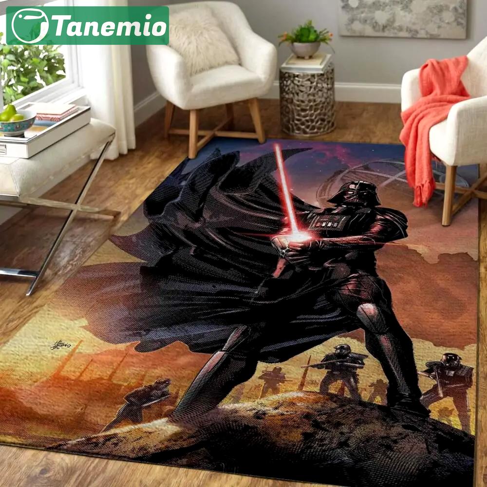 Darth vader area rug living room rug home decor movie floor decor 01 Rectangle Rug