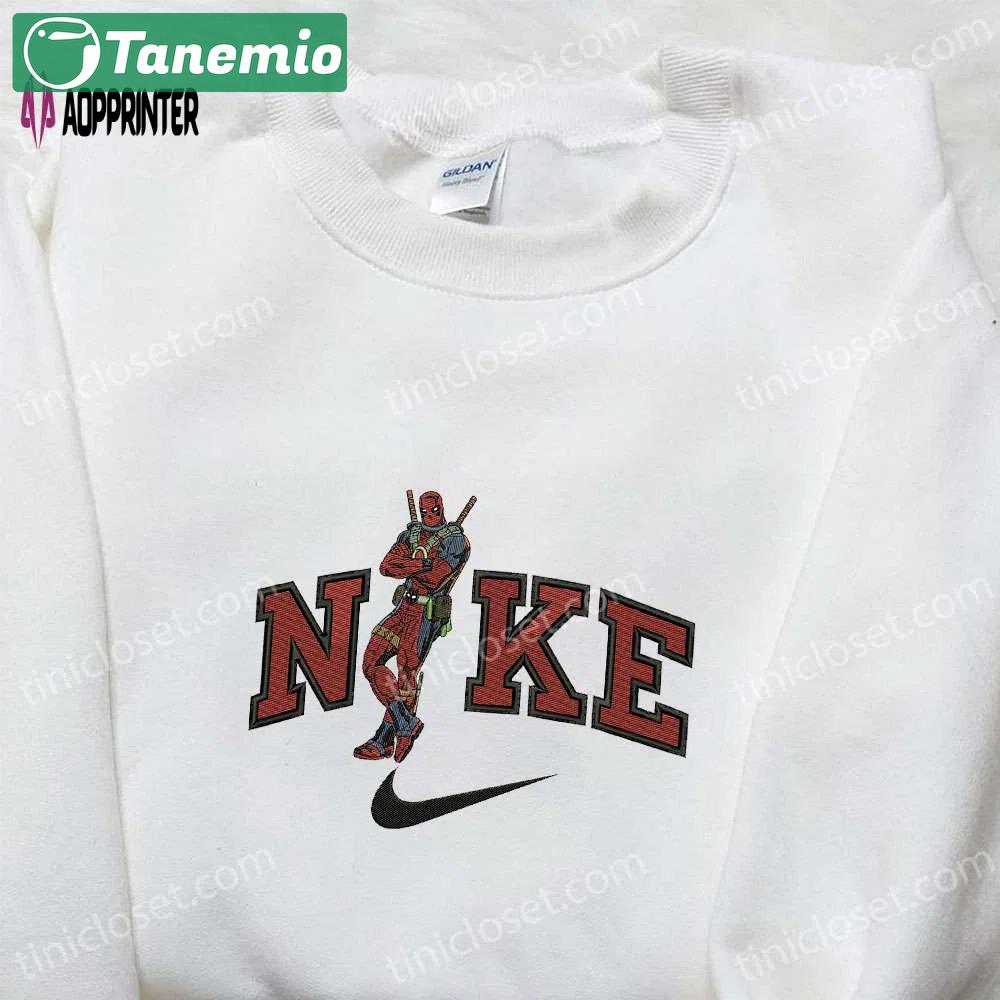 Deadpool x nike movie embroidered shirt: marvel comic custom tee Embroidered Shirt