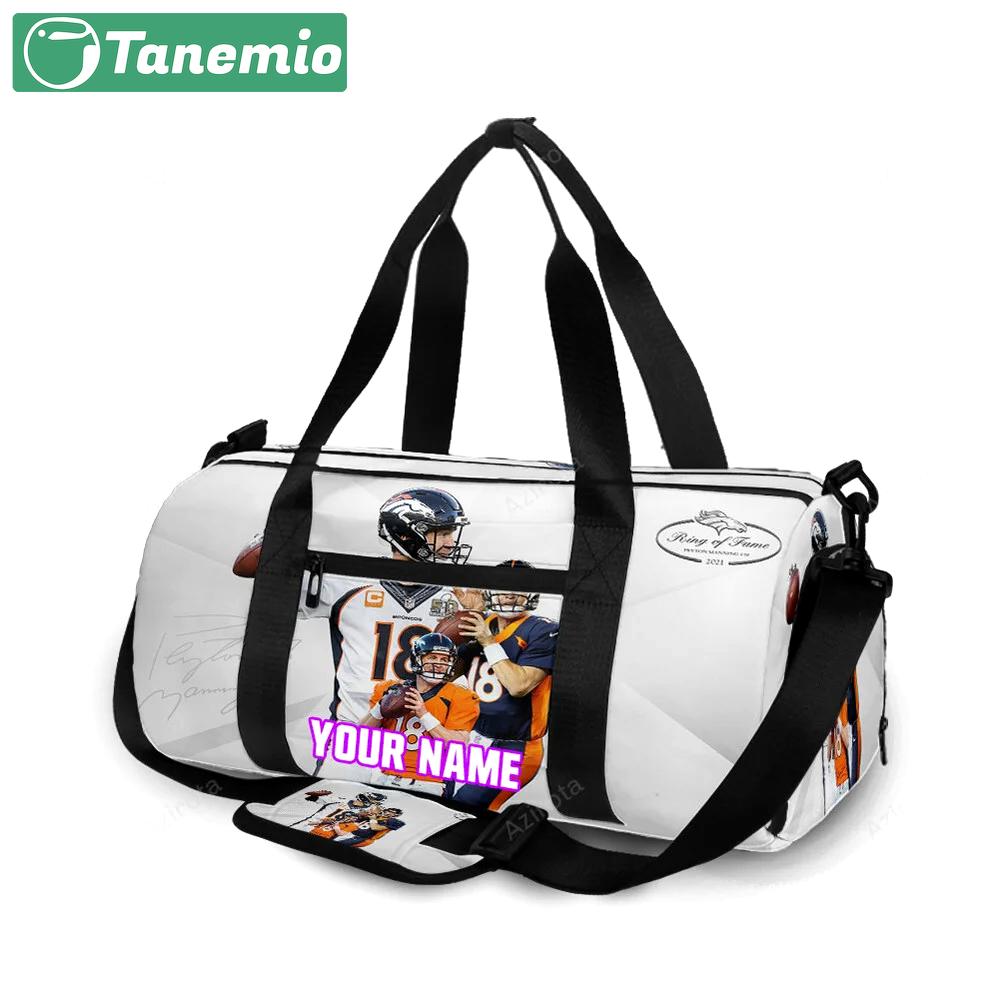 Denver broncos 18 peyton manning v50 personalized name travel bag gym bag 745 Travel Bag