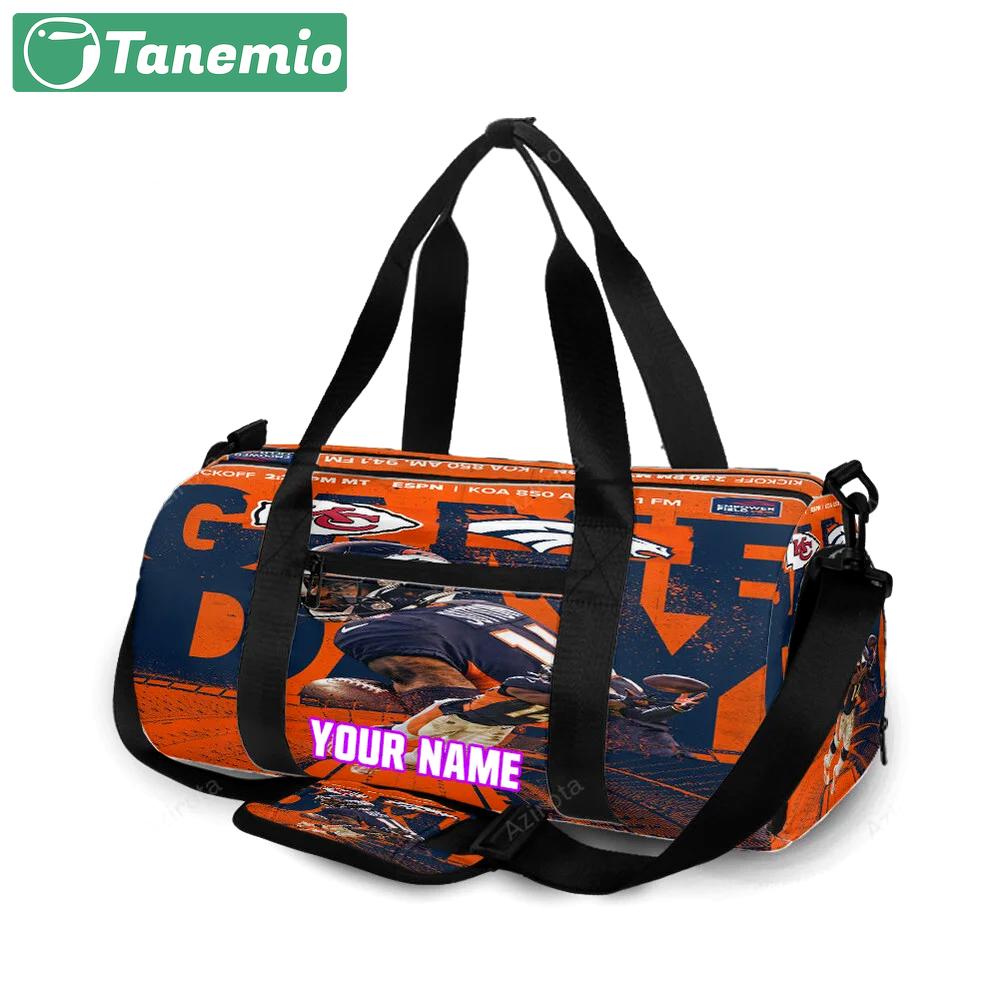 Denver broncos courtland sutton personalized name travel bag gym bag 1345 Travel Bag