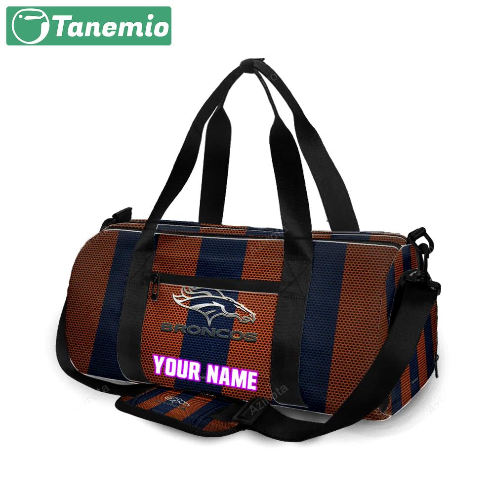 Denver broncos emblem v38 personalized name travel bag gym bag 1350 Travel Bag