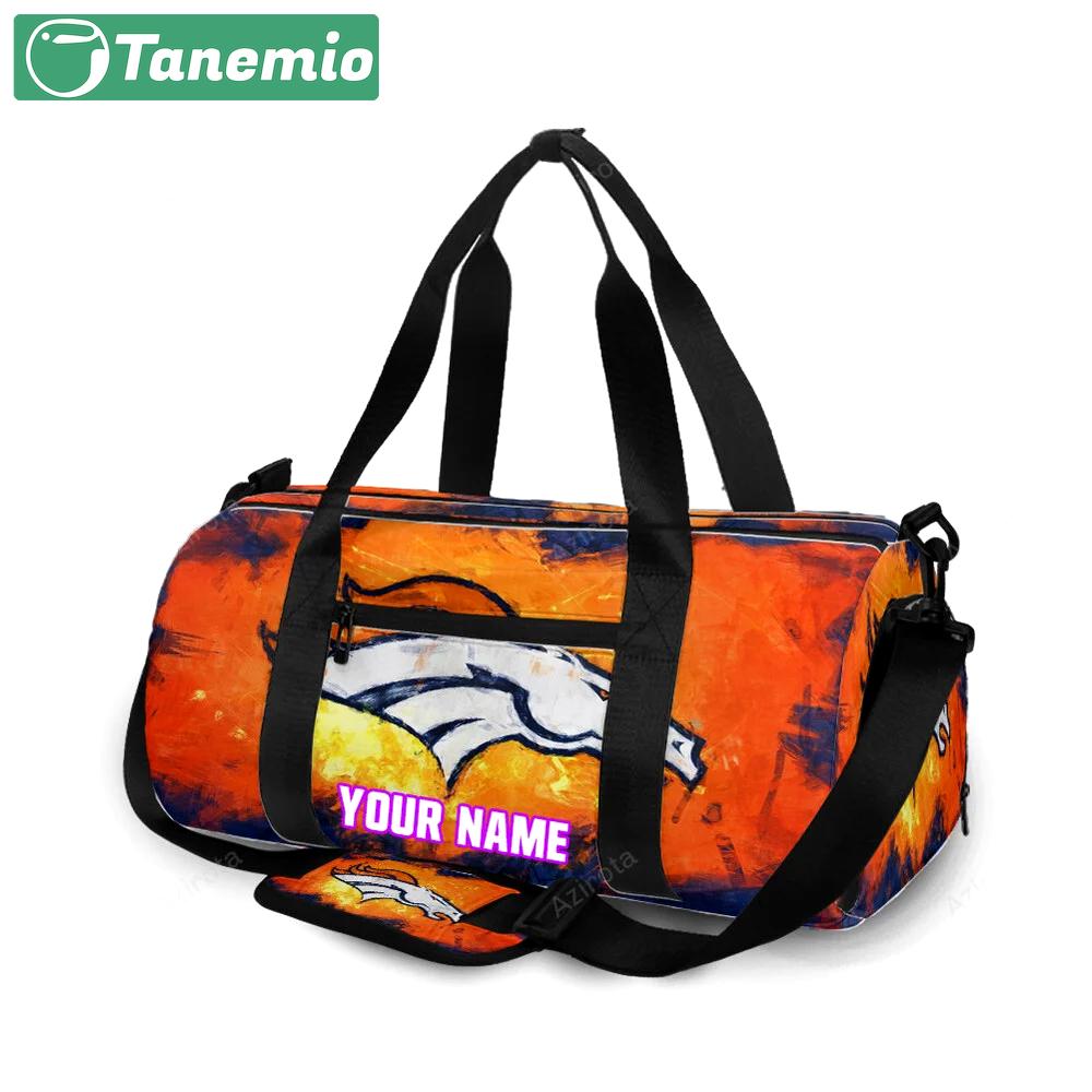 Denver broncos emblem v4 personalized name travel bag gym bag 762 Travel Bag