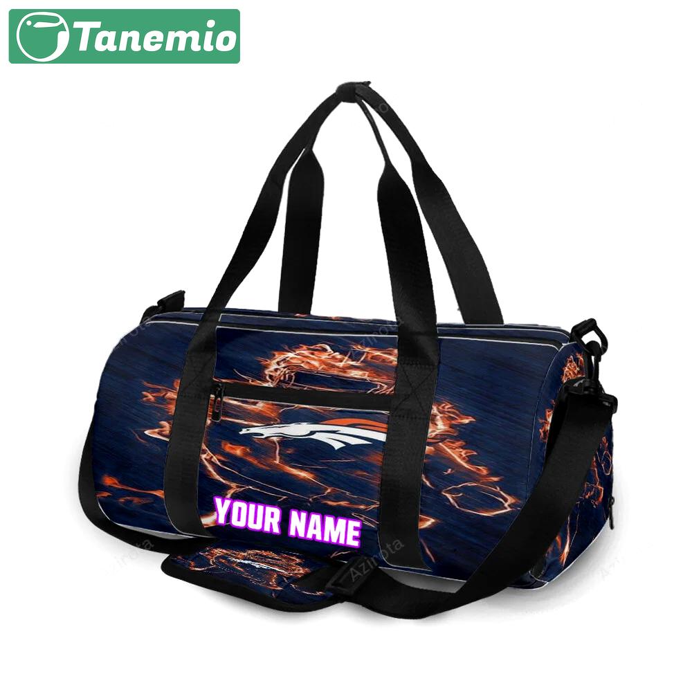 Denver broncos fire emblem v5 personalized name travel bag gym bag 1568 Travel Bag