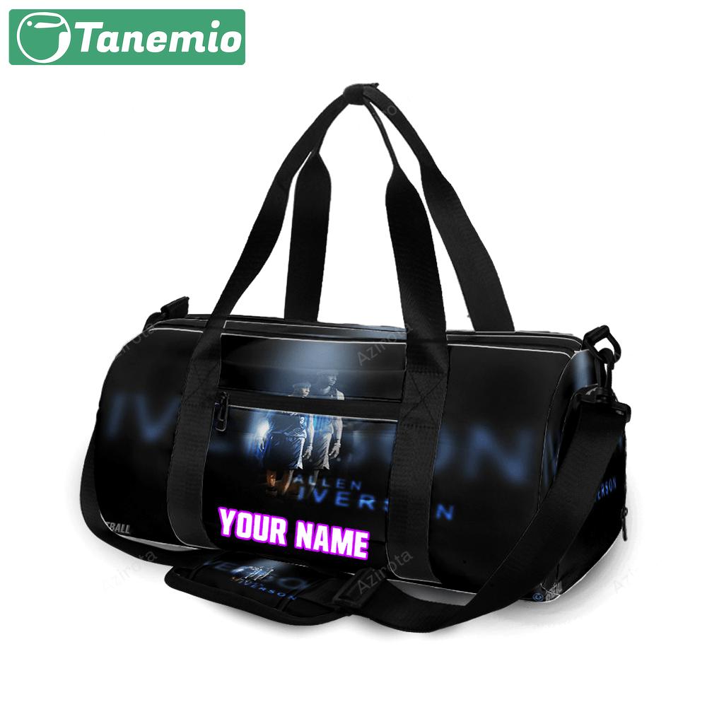 Denver nuggets allen iverson1 personalized name travel bag gym bag 478 Travel Bag