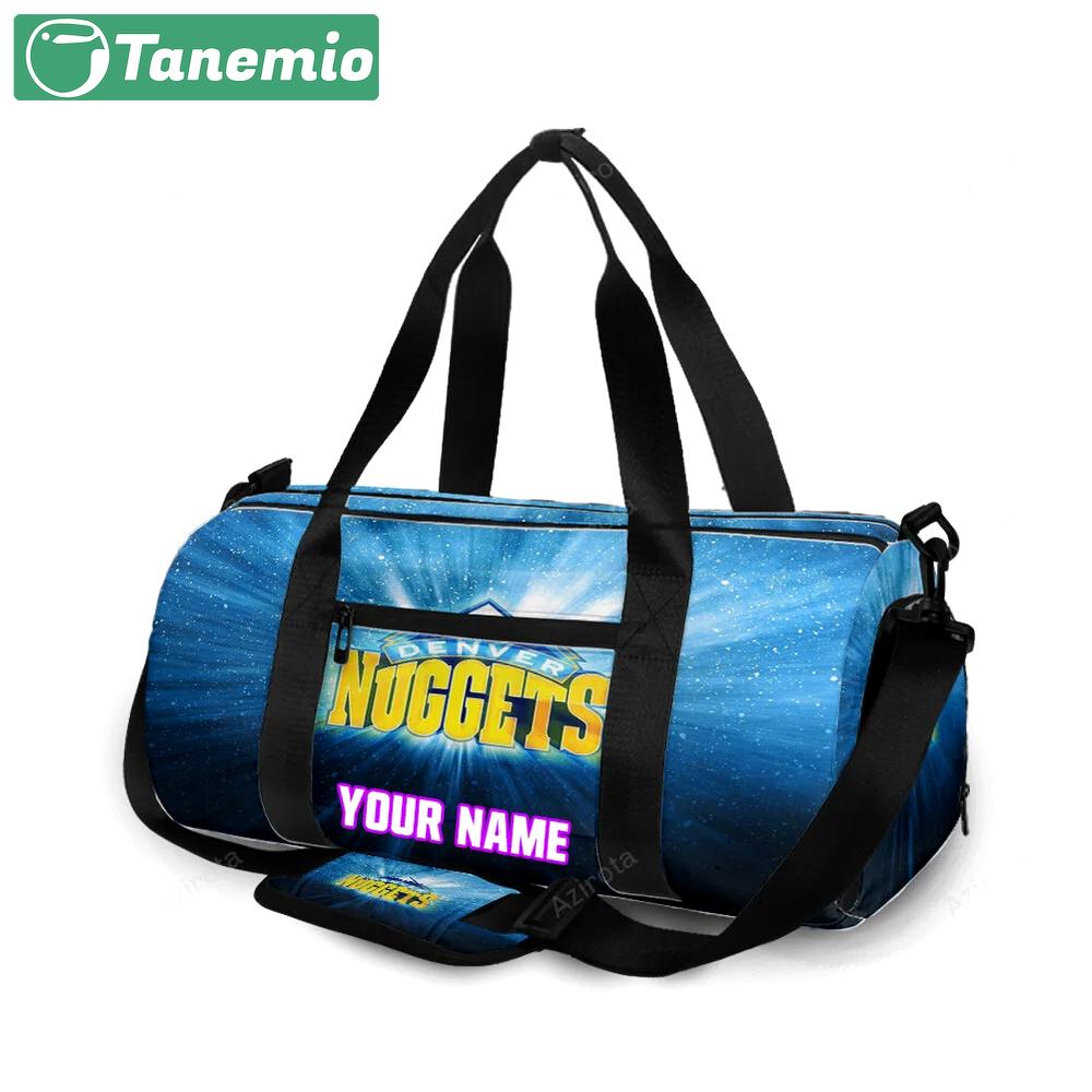 Denver nuggets blue galaxy personalized name travel bag gym bag 1003 Travel Bag