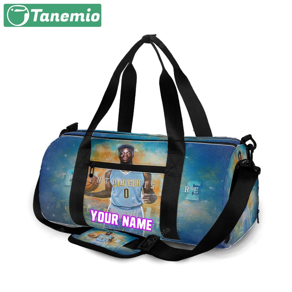 Denver nuggets emmanuel mudiay2 personalized name travel bag gym bag 1282 Travel Bag