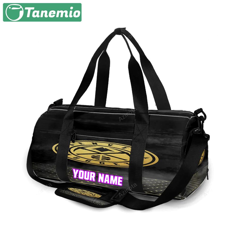Denver nuggets golden stadium black personalized name travel bag gym bag 580 Travel Bag